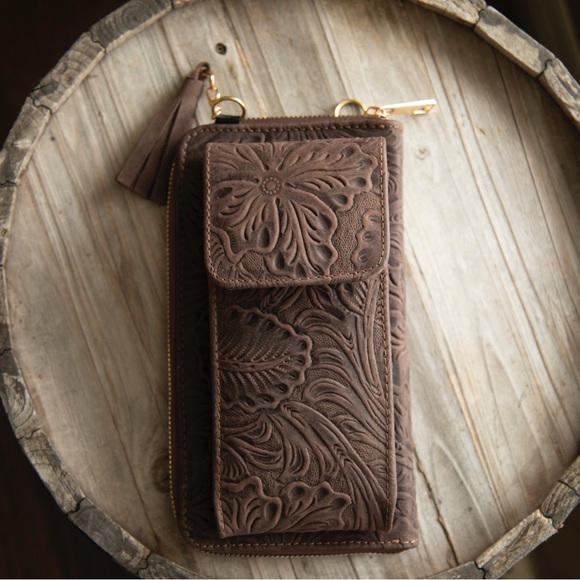 Genuine leather wallet-bag crossover bag - Picture 8 of 14